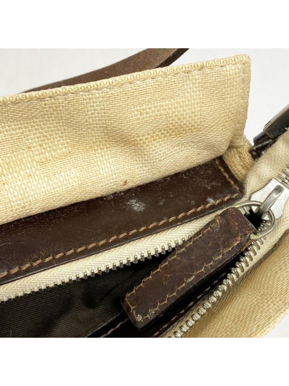 Fendi Shoulder Bag Zucca Canvas Beige Silver - Picture 6 of 10